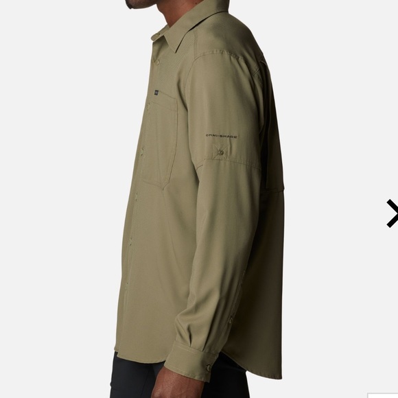 Columbia PFG Silver Ridge Utility Lite Long Sleeve Shirt in Stone Green- NWT - Picture 2 of 6